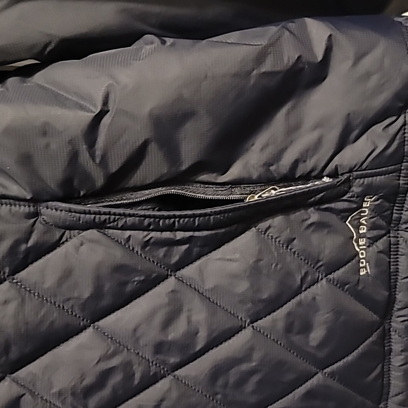 Eddie Bauer Quilted Jacket Womens XXL Navy Blue Zip-Pockets Puffer Lightweight - Picture 5 of 11